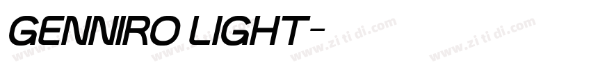 Genniro Light字体转换